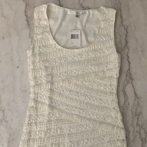 Off White Stretch Lace Max Studio Mini dress